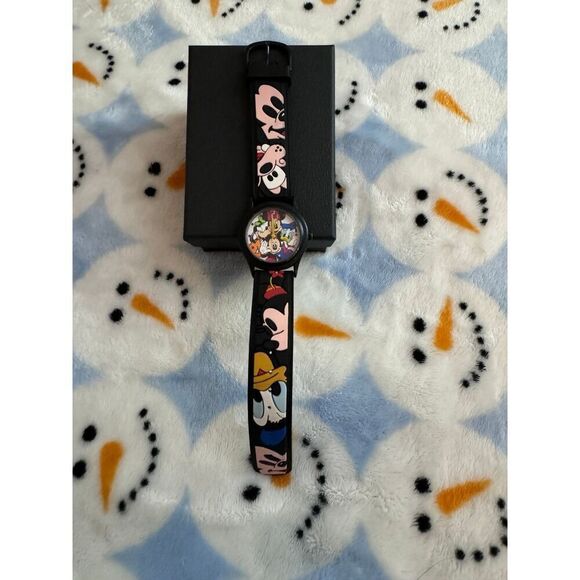Rare Vintage Disney Time Works Micky, Minnie Mouse, Donald Duck, Goofy Watch - Picture 1 of 12